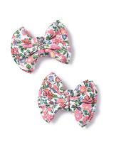Girl's Hair Bows in Fleurs de Rose - HoneyBug 