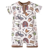 Farmer's Market Baby Boy Shorty Romper–Soft Bamboo One Piece