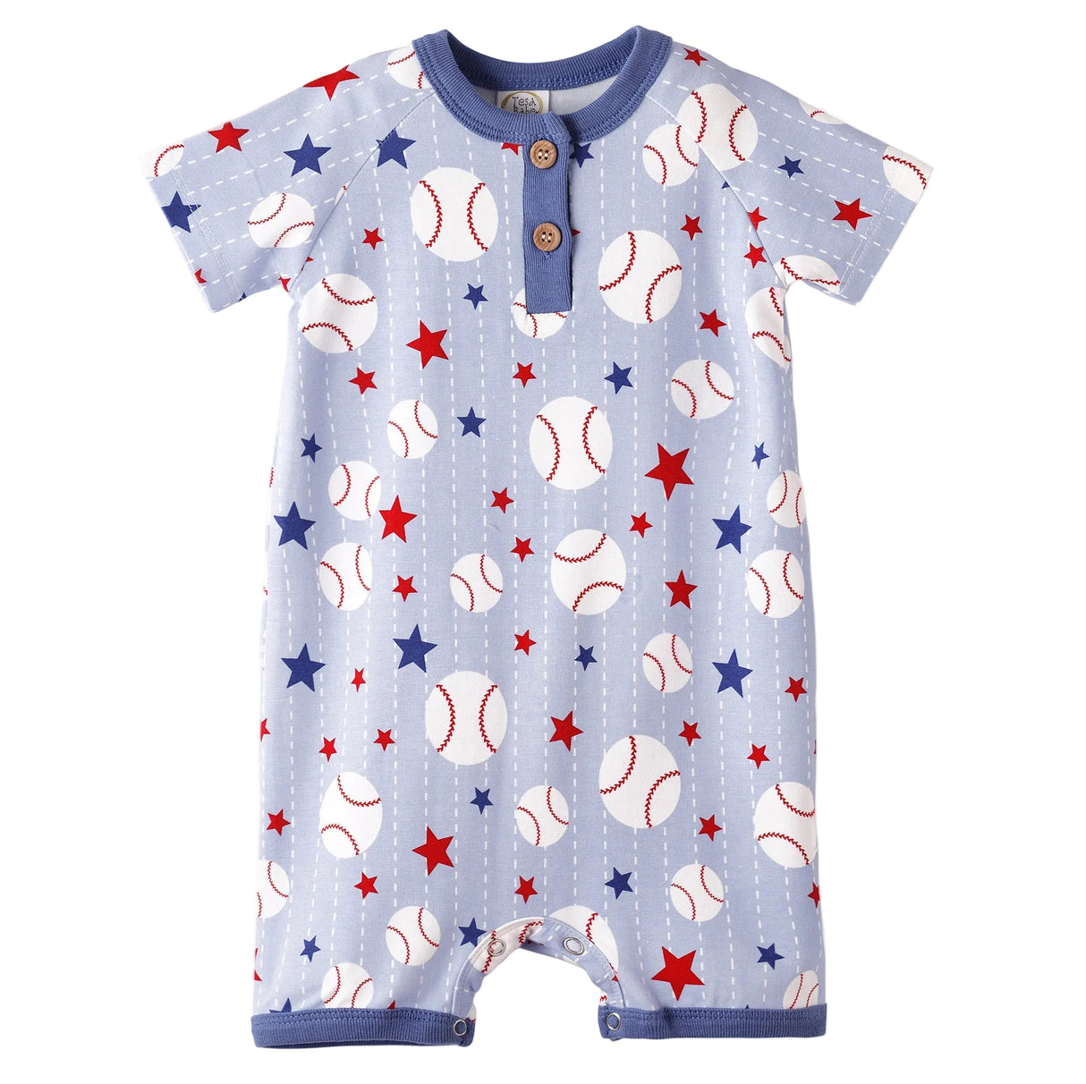 Grand Slam Baseball Bamboo Henley Shortall Romper