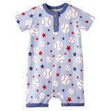 Grand Slam Baseball Bamboo Henley Shortall Romper