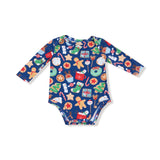 Lap Shoulder Bodysuit - Christmas Treats - HoneyBug 