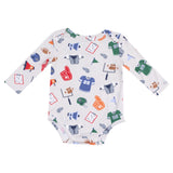 Lap Shoulder Bodysuit - Game Day Grey - HoneyBug 