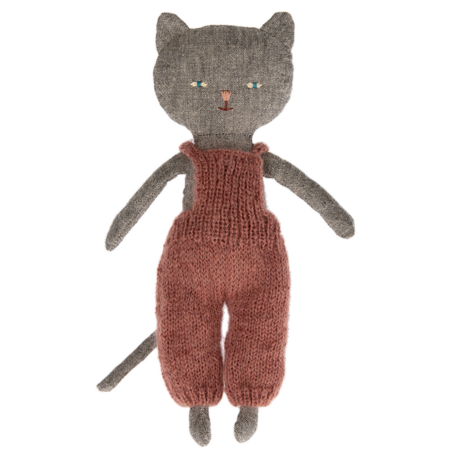 Kitten in Overalls - Grey - HoneyBug 