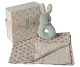 Rabbit Rattle Set - Mint - HoneyBug 