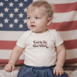 graphic bodysuit | born in the usa - HoneyBug 