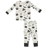 L/S Loungewear Set - Black And White Halloween