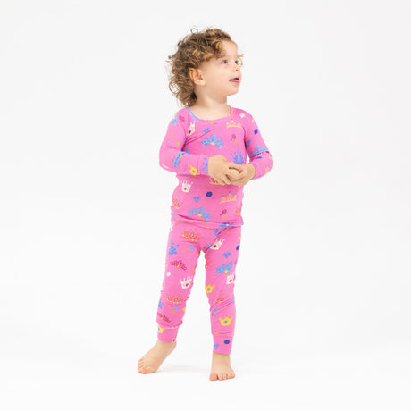 L/S Loungewear Set - Princess Crowns