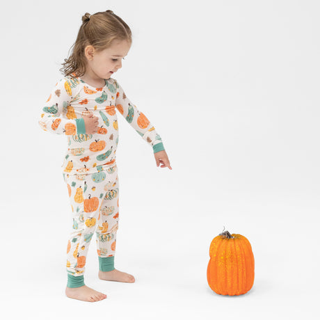 L/S Loungewear Set - Crayon Pumpkins