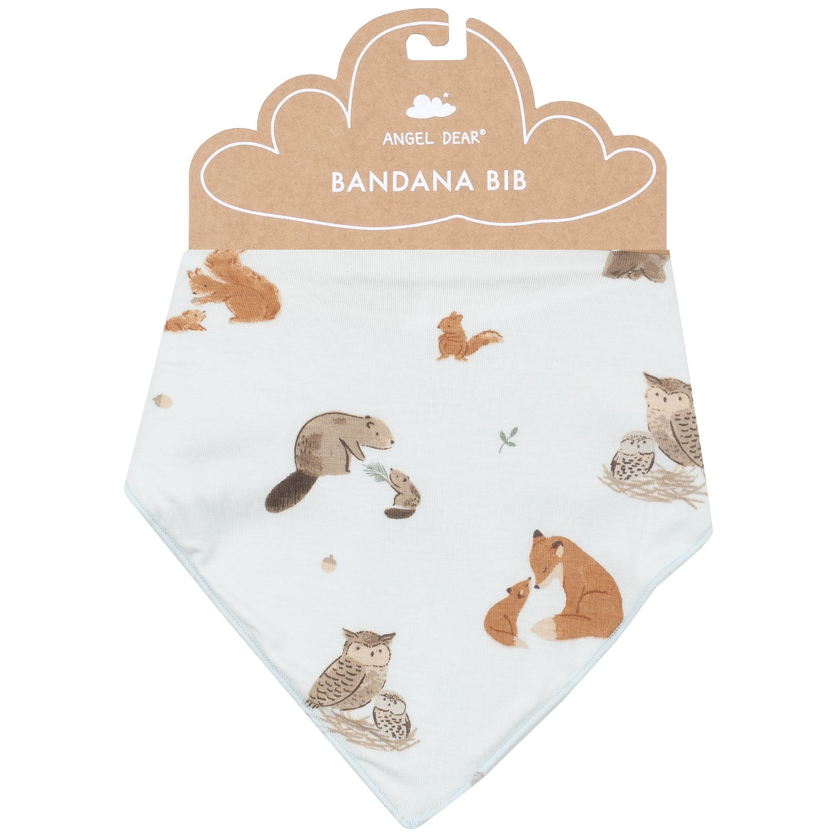 Bandana Bib - Mixed Woodland Animals Blue