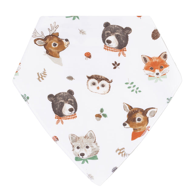 Bandana Bib - Woodland Animal Faces - HoneyBug 