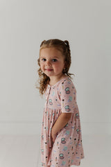 Short Sleeve Henley Dress