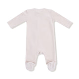 Oatmeal Velour Footie - HoneyBug 
