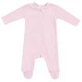 Pink Velour Footie - HoneyBug 