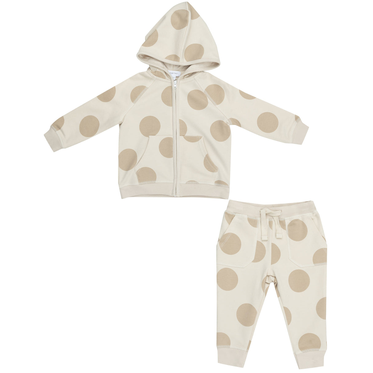 Hoodie And Jogger - Beige Dot