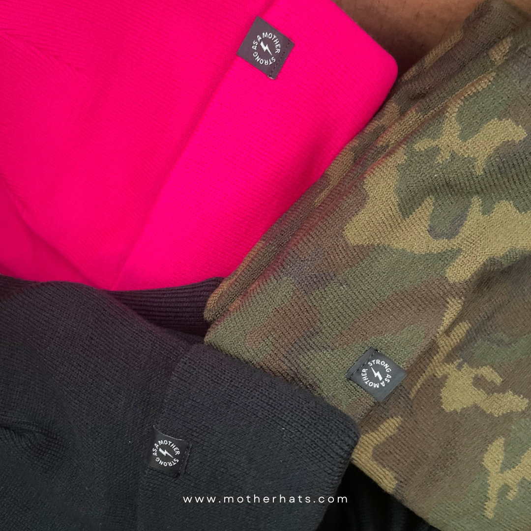 Strong as a mother™ Beanie - Black - HoneyBug 