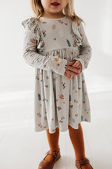 Long Sleeve Ruffle Dress - HoneyBug 