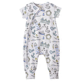 Seashore Baby Zipper Romper – Bamboo with Convertible Cuffs