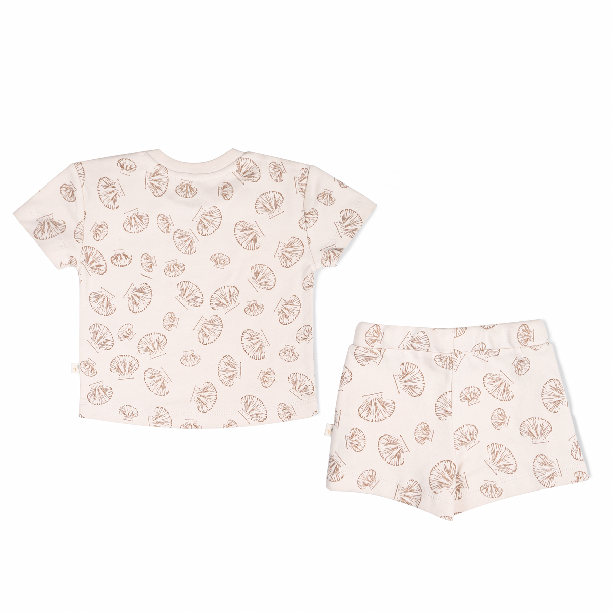 Organic Baby Toddler Tee and Shorts Set - Seashells