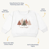 Organic Fleece Sweatshirt - Merry & Bright