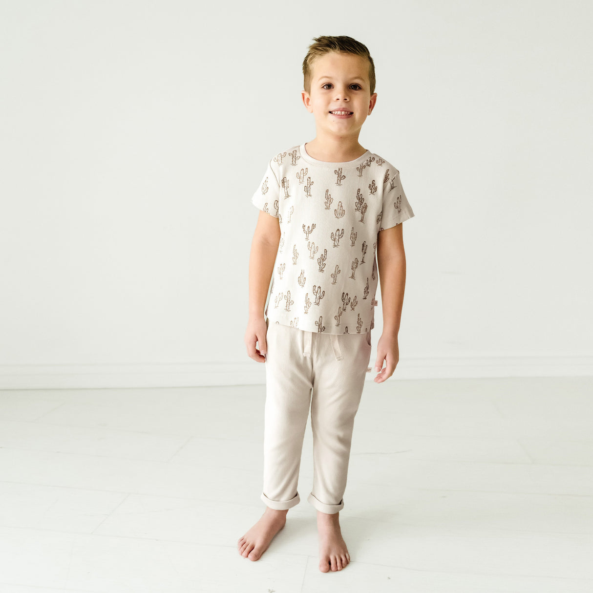 Organic Toddler T-shirt & Pant Set - Cactus