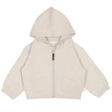 Organic Fleece Hooded Jacket - Oat