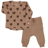 Organic Long Sleeve Tee & Pant Set - Wild Bear