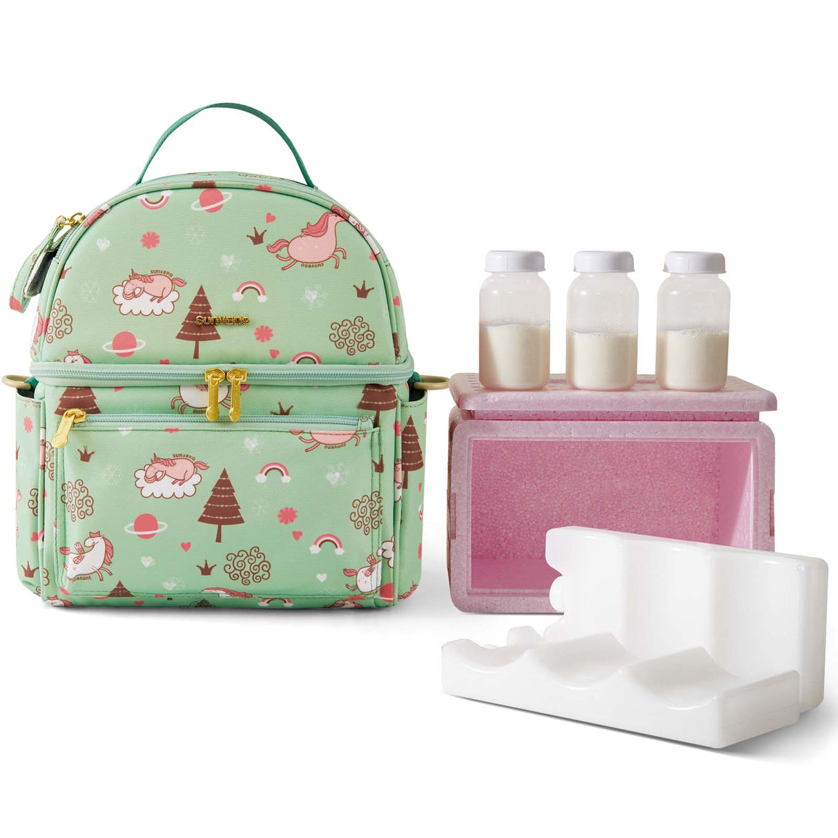Breastmilk Cooler Bag with Detachable Insulation Box Set
