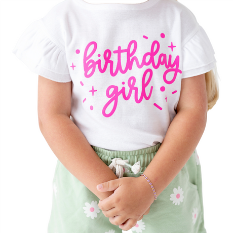 Birthday Girl Ruffled Sleeve - HoneyBug 