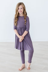 Vintage Violet 3/4 Pocket Twirl Dress