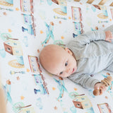 Fitted Crib Sheet - Airplane & Train