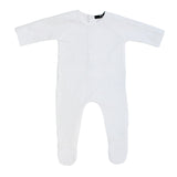 Ivory Velour Trim and Wings Footie - HoneyBug 