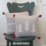 Grey Cable-Knit 14" Pillow