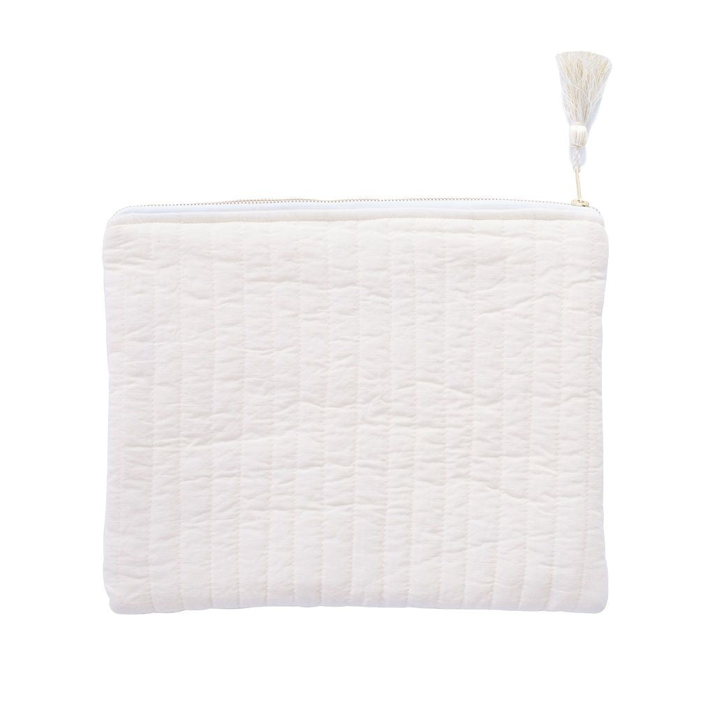 Linen Pouch | White Linen - HoneyBug 