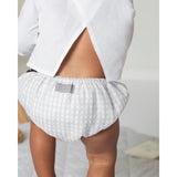 Monogrammed Gift set | double button shirt and grey gingham bloomer - HoneyBug 