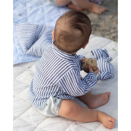 Boys French collar shirt | Harbor Island stripe - HoneyBug 