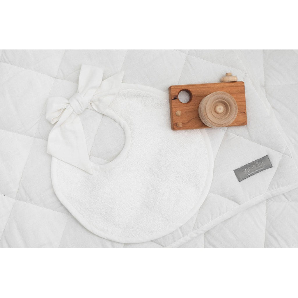 Newborn Bib | White Linen