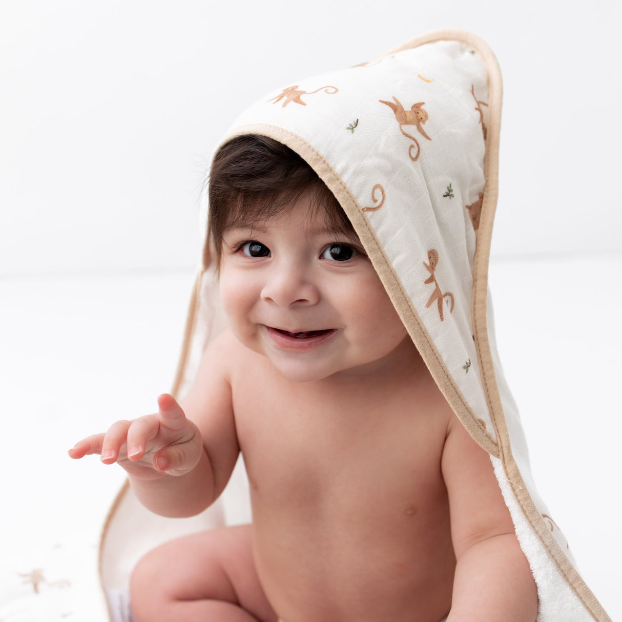 Monkey Hooded Towel Set - HoneyBug 