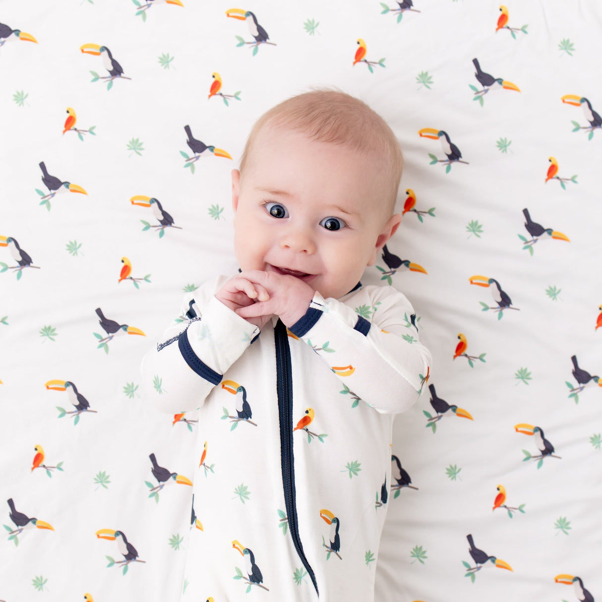 Toucan Zippered Footie - HoneyBug 