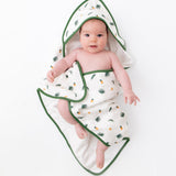 Tropical Palms Hooded Towel Set - HoneyBug 