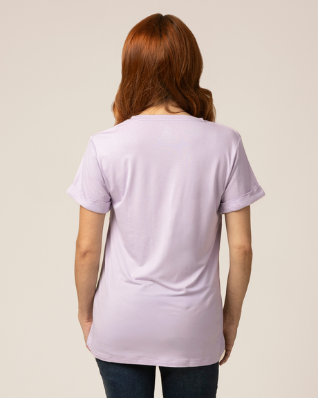 Everyday Asymmetrical Nursing T-shirt | Lavender Mist - HoneyBug 