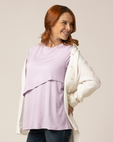 Everyday Asymmetrical Nursing T-shirt | Lavender Mist - HoneyBug 