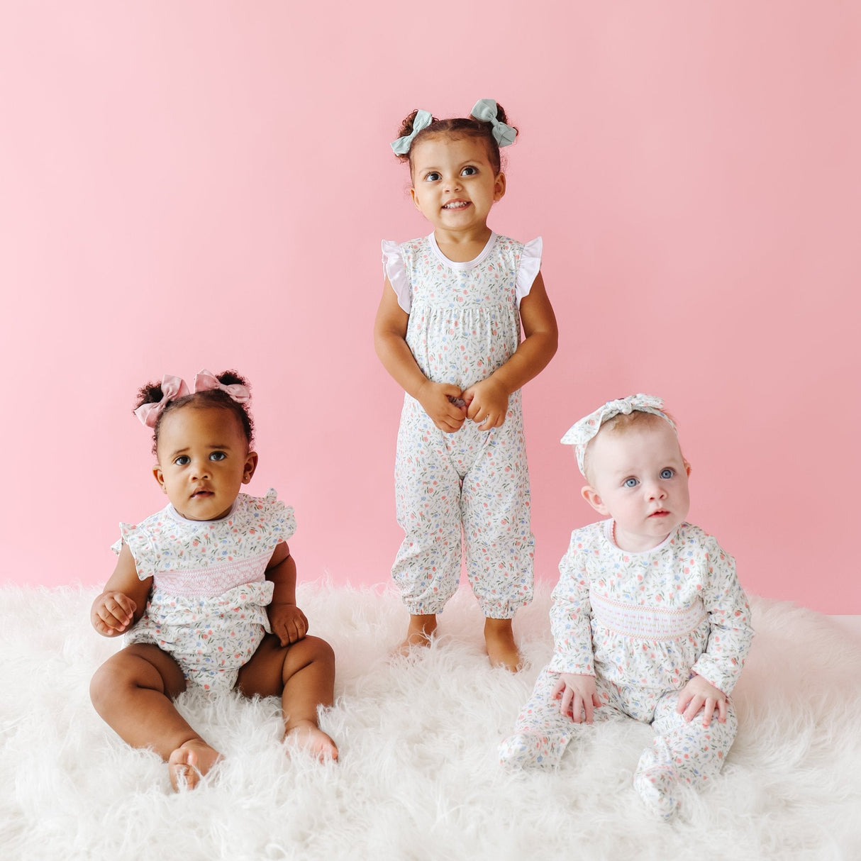 Pink Madison Smocked Bubble