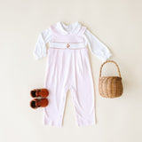 Pink Fox Smocked Romper