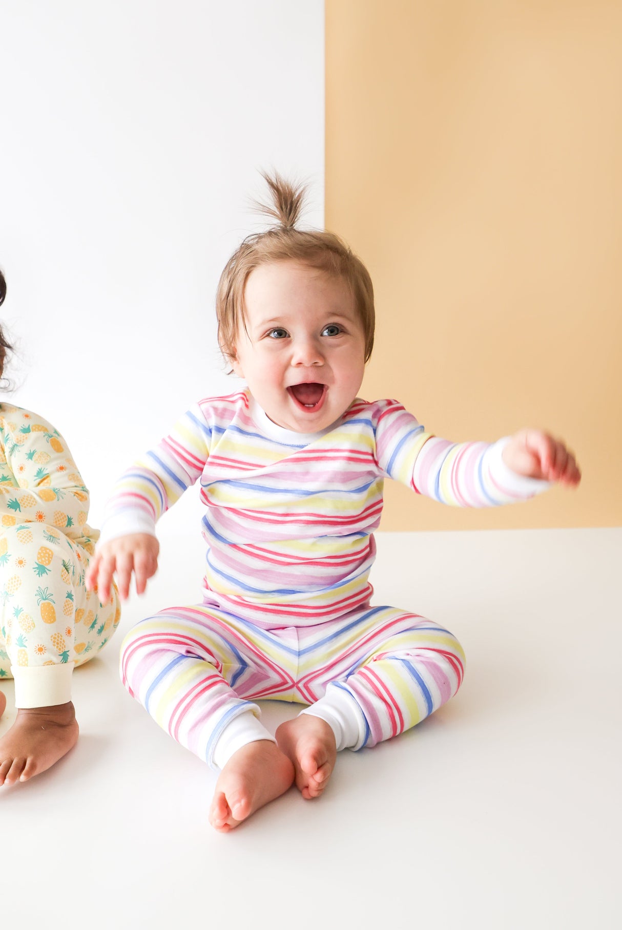 Rainbow Stripe 2-piece Pajama