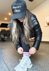 Mother. Throwback Half Crew Striped Socks - HoneyBug 