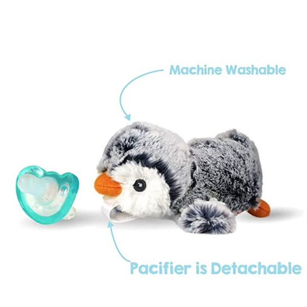 Ethan Penguin Paci/Teether Holder - JollyPop Pacifier - HoneyBug 