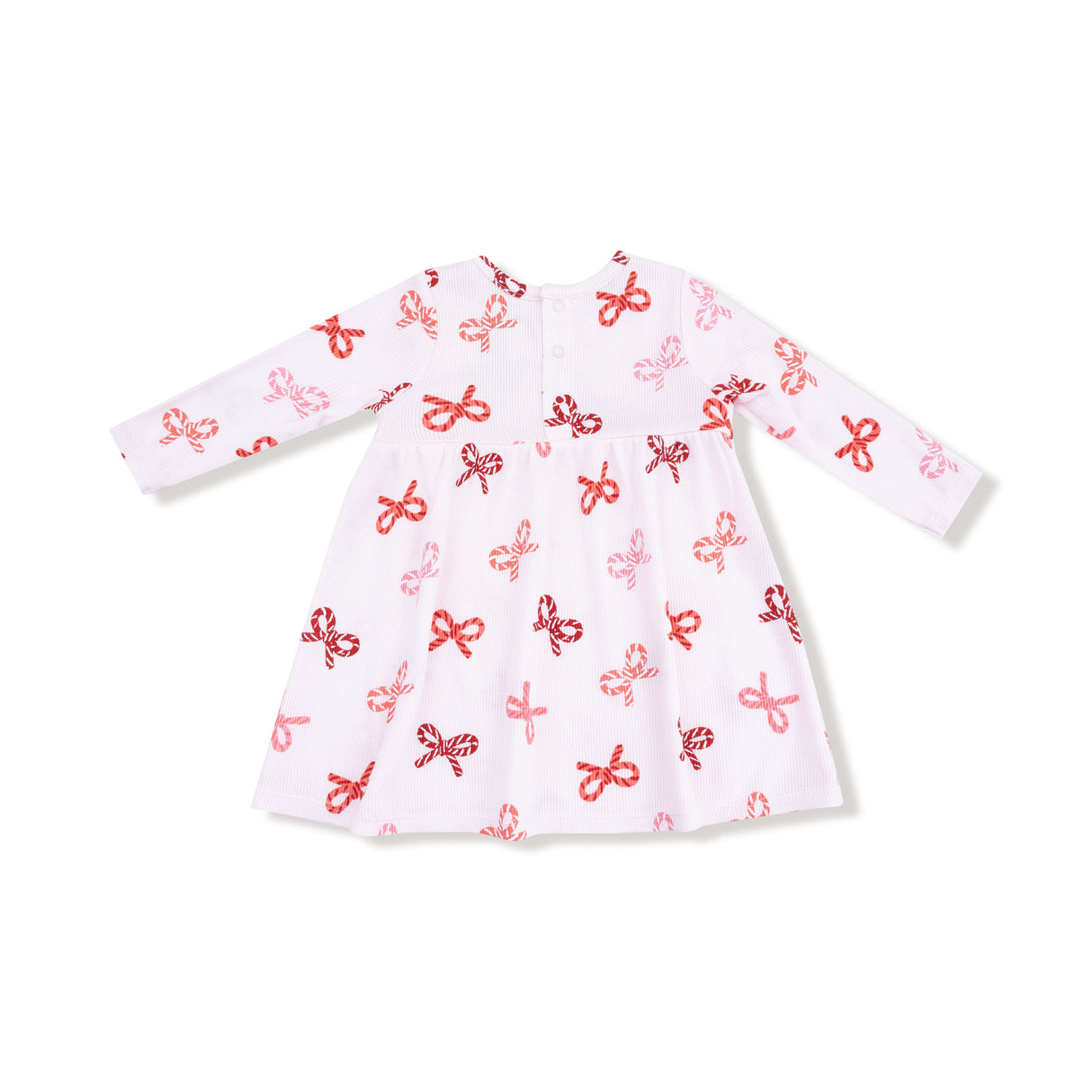 Candy Cane Bows - Simple Dress + Bloomer - HoneyBug 