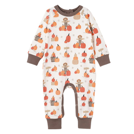 Pumpkin Patch Baby Romper – Bamboo Fall One-Piece Outfit - HoneyBug 