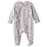Wild Wrangler/Blue Western Baby Boy Bamboo Zipper Romper