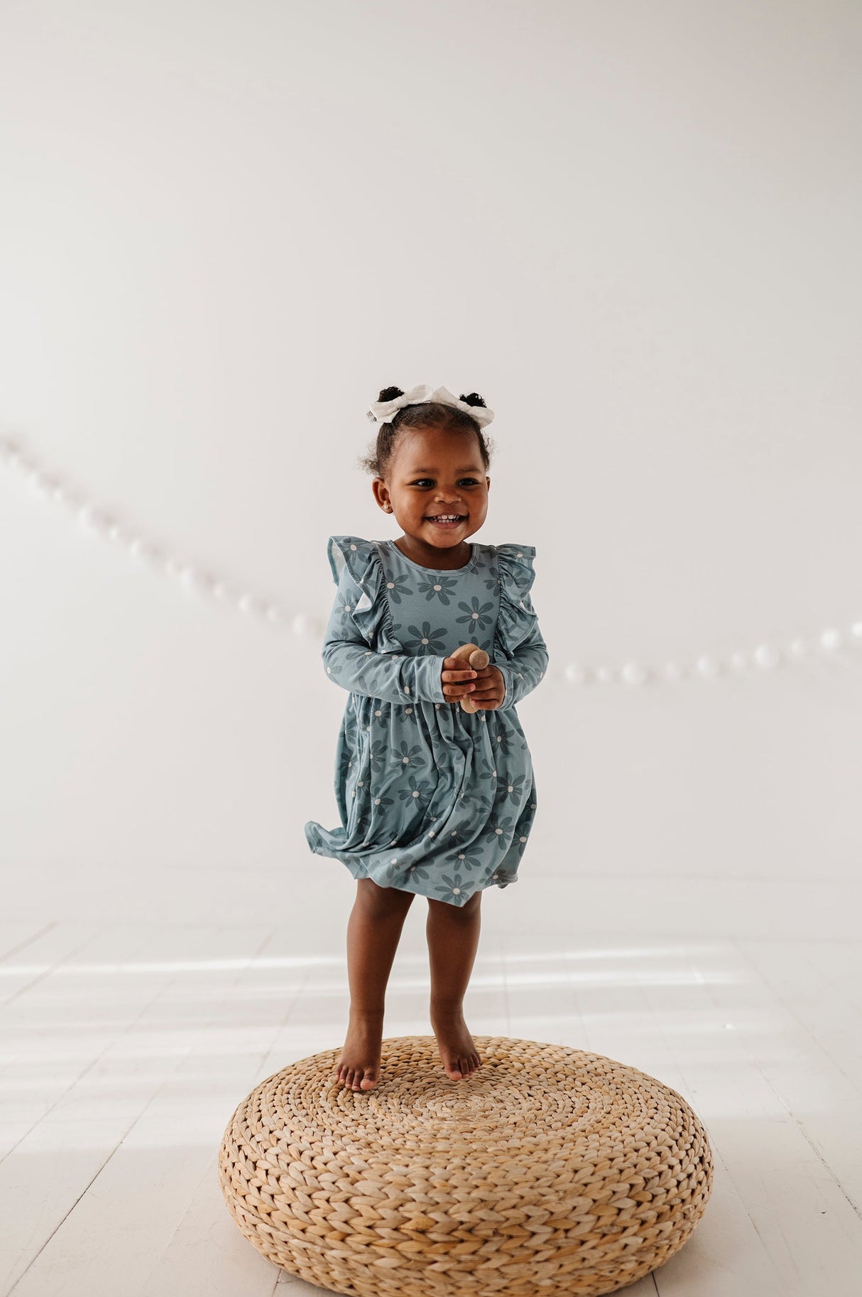Long Sleeve Ruffle Dress - HoneyBug 